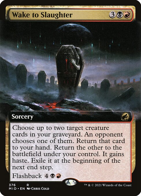 [Foil] MID 376 Wake to Slaughter (Extended Art) R