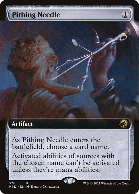 [Foil] MID 378 Pithing Needle (Extended Art) R
