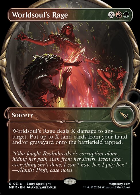 [Foil] MKM 316 Worldsoul's Rage (Showcase Magnified) R
