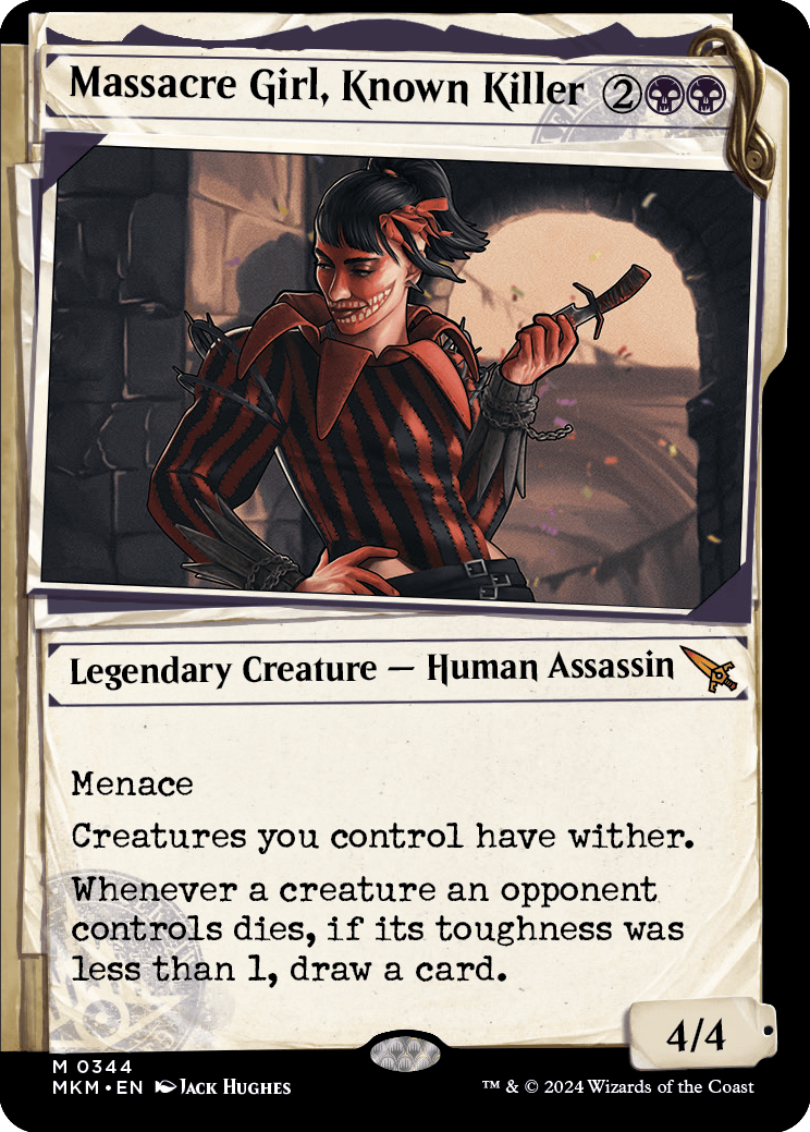MKM 344 Massacre Girl, Known Killer (Showcase Dossier) M