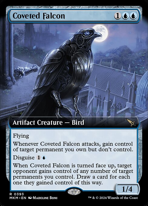 [Foil] MKM 393 Coveted Falcon (Extended Art) R