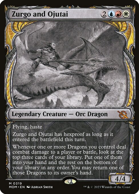[Foil] MOM 319 Zurgo and Ojutai (0319 - Showcase) M