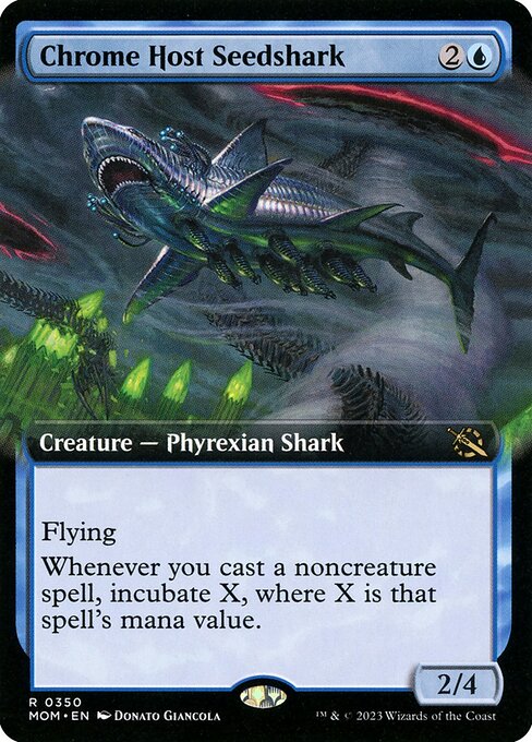 [Foil] MOM 350 Chrome Host Seedshark (0350 - Extended Art) R
