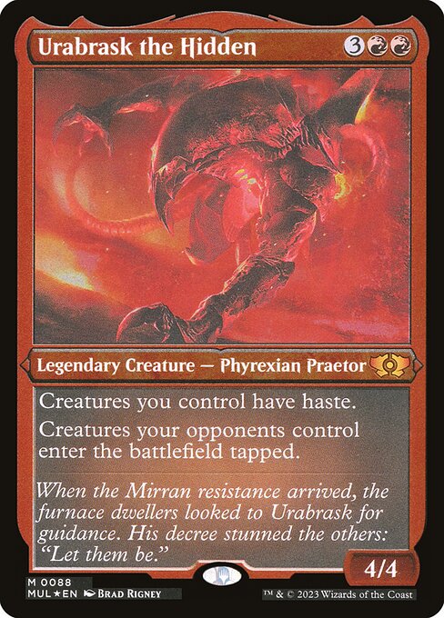 [Foil Etched] MUL 088 Urabrask the Hidden (0088 - Foil Etched) M