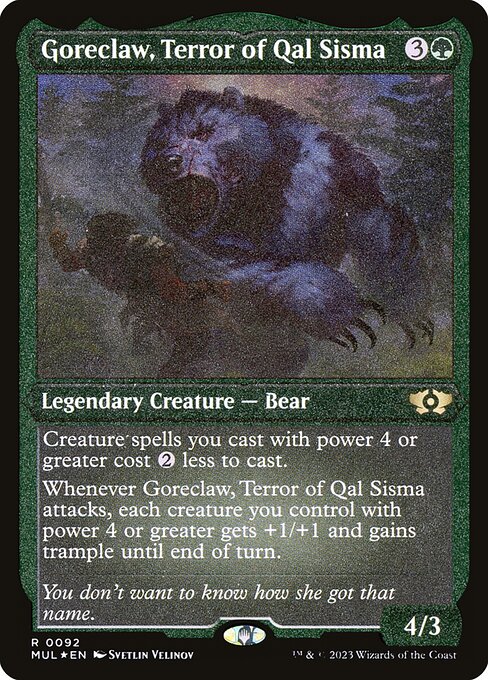 [Foil Etched] MUL 092 Goreclaw, Terror of Qal Sisma (0092 - Foil Etched) R