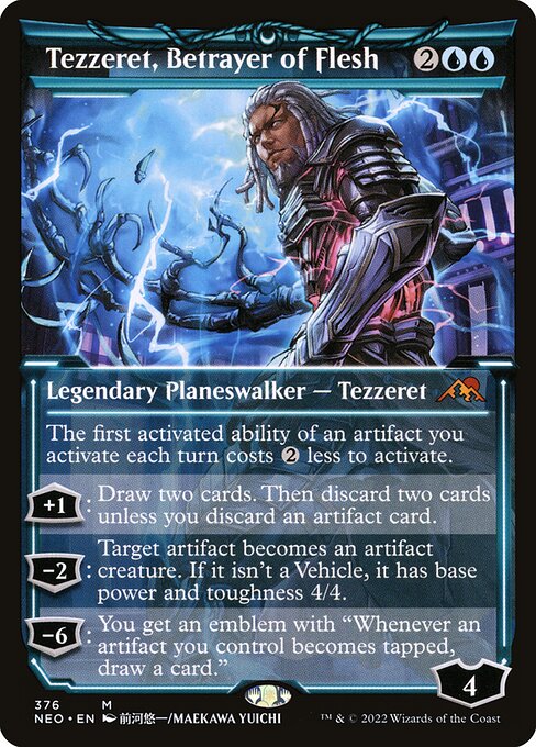 [Foil] NEO 376 Tezzeret, Betrayer of Flesh (Showcase) M