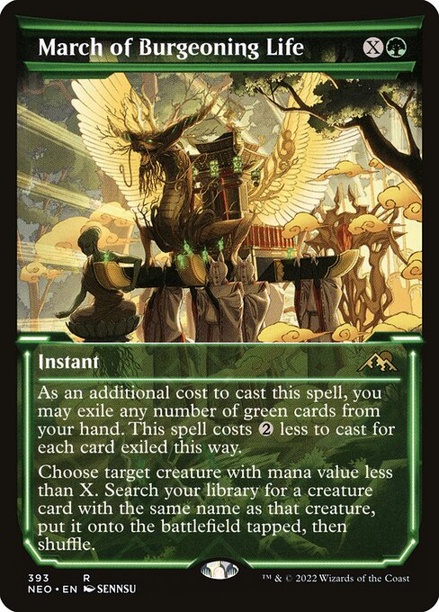 [Foil] NEO 393 March of Burgeoning Life (Showcase) R