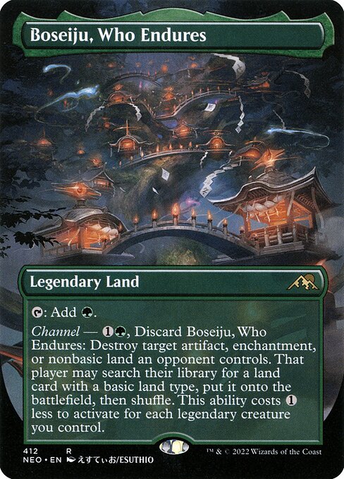 [Foil] NEO 412 Boseiju, Who Endures (Borderless) R