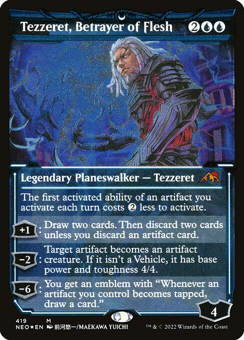 [Foil Etched] NEO 419 Tezzeret, Betrayer of Flesh (Foil Etched) M
