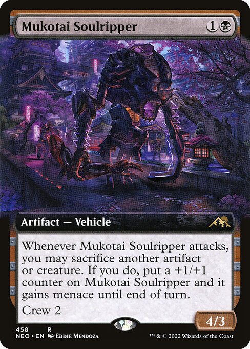 [Foil] NEO 458 Mukotai Soulripper (Extended Art) R
