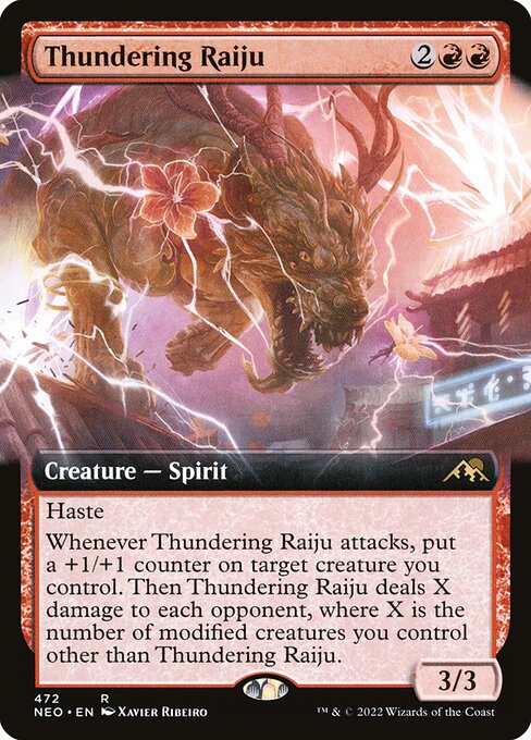 [Foil] NEO 472 Thundering Raiju (Extended Art) R