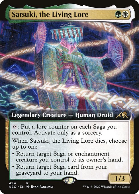 [Foil] NEO 494 Satsuki, the Living Lore (Extended Art) R
