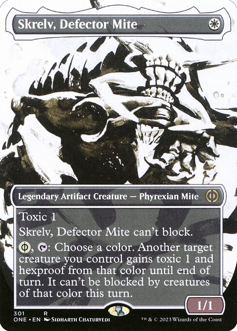 [Foil] ONE 301 Skrelv, Defector Mite (301 - Borderless Ichor) R