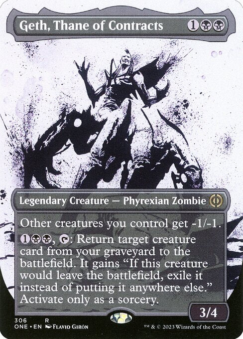 [Foil] ONE 306 Geth, Thane of Contracts (306 - Borderless Ichor) R