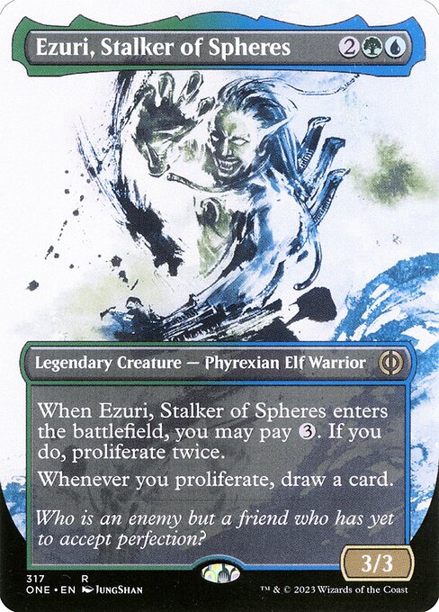 [Foil] ONE 317 Ezuri, Stalker of Spheres (317 - Borderless Ichor) R