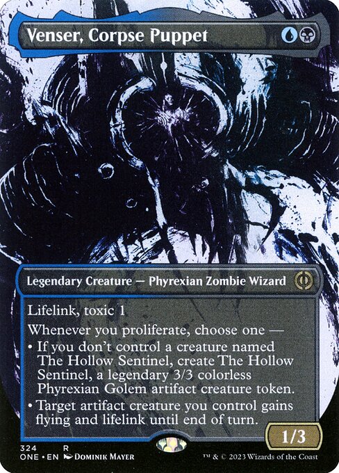 [Foil] ONE 324 Venser, Corpse Puppet (324 - Borderless Ichor) R