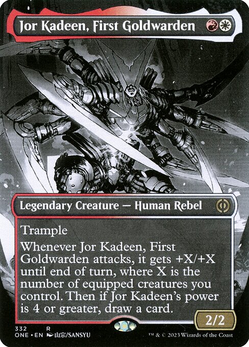 [Foil] ONE 332 Jor Kadeen, First Goldwarden (332 - Borderless Manga) R
