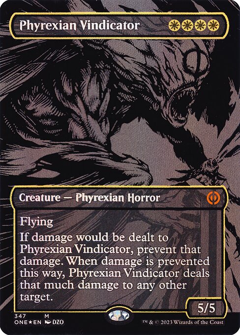 [Foil] ONE 347 Phyrexian Vindicator (Oil Slick) M