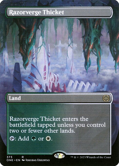 [Foil] ONE 373 Razorverge Thicket (Borderless) R