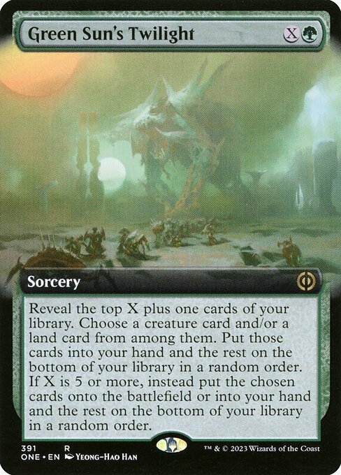 [Foil] ONE 391 Green Sun's Twilight (Extended Art) R