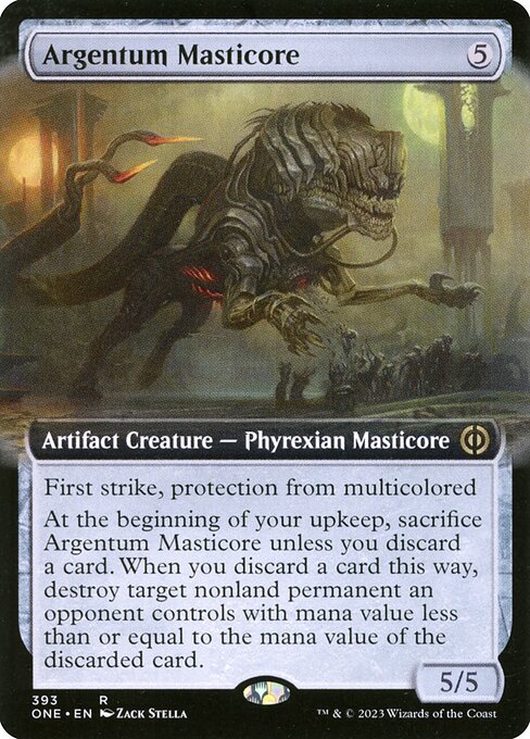 [Foil] ONE 393 Argentum Masticore (Extended Art) R