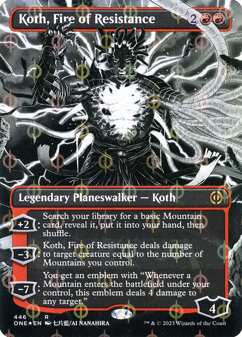 [Foil] ONE 446 Koth, Fire of Resistance (446 - Step-and-compleat Foil) R