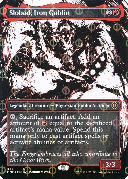 [Foil] ONE 448 Slobad, Iron Goblin (448 - Step-and-compleat Foil) R