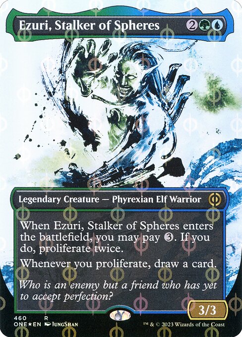 [Foil] ONE 460 Ezuri, Stalker of Spheres (460 - Step-and-compleat Foil) R