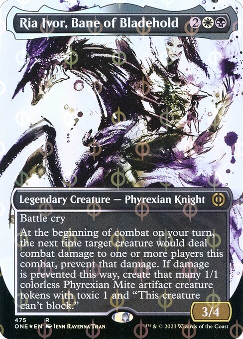 [Foil] ONE 475 Ria Ivor, Bane of Bladehold (475 - Step-and-compleat Foil) R