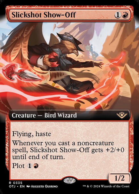 [Foil] OTJ 335 Slickshot Show-Off (0335 - Extended Art) R