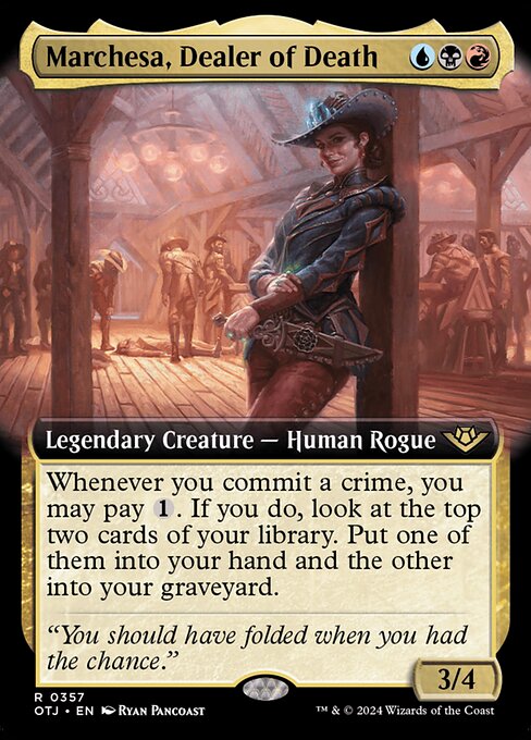 [Foil] OTJ 357 Marchesa, Dealer of Death (0357 - Extended Art) R