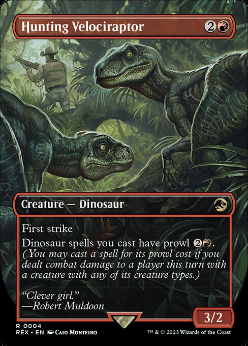 [Foil] REX 004 Hunting Velociraptor (0004) R