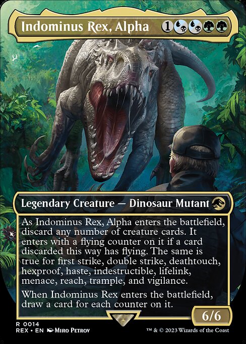 [Foil] REX 014 Indominus Rex, Alpha (0014) R