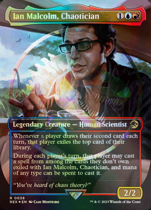 [Foil] REX 038 Ian Malcolm, Chaotician (0038 - Emblem Foil) R
