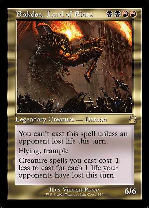 RVR 379 Rakdos, Lord of Riots (0379 - Retro Frame) R