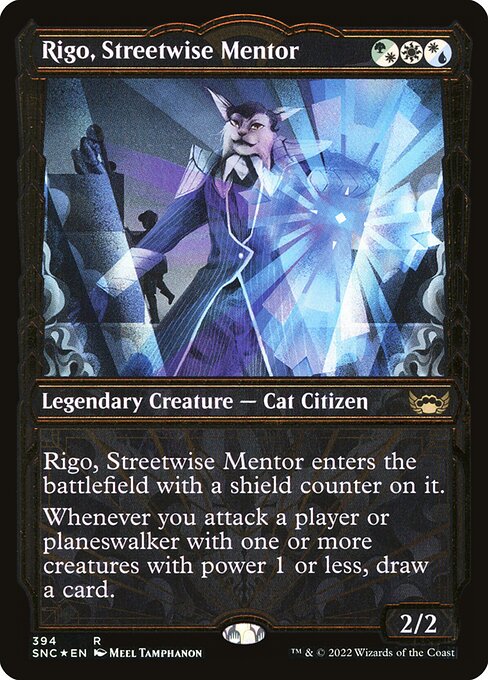 [Foil] SNC 394 Rigo, Streetwise Mentor (Showcase - Gilded Foil) R