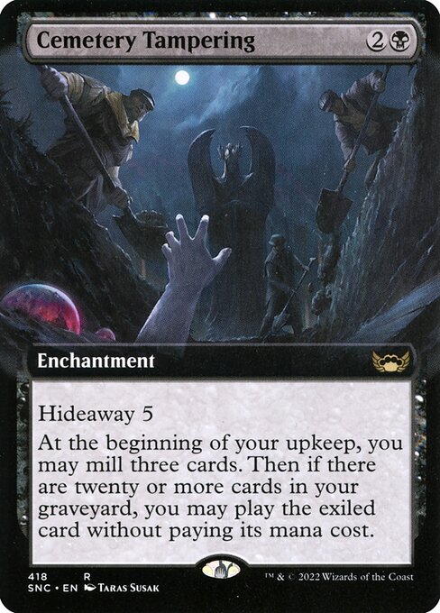 [Foil] SNC 418 Cemetery Tampering (Extended Art) R