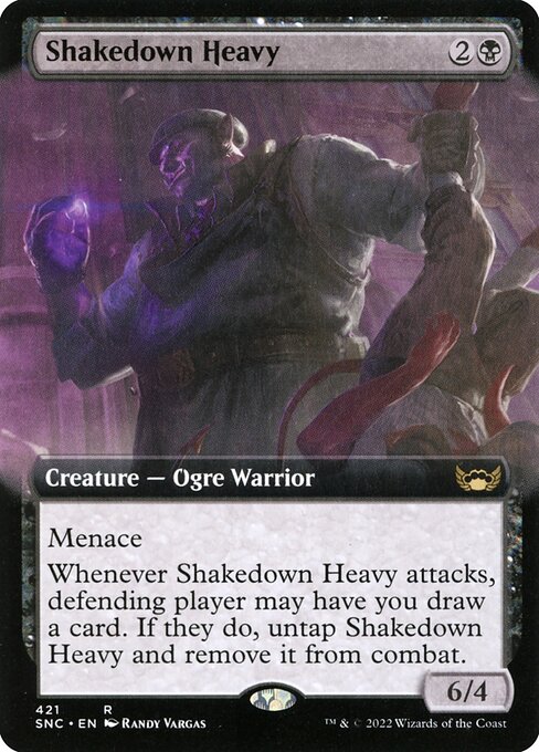[Foil] SNC 421 Shakedown Heavy (Extended Art) R