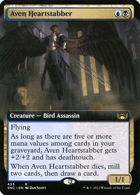 [Foil] SNC 433 Aven Heartstabber (Extended Art) R
