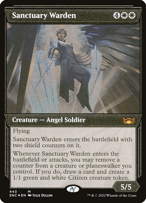 [Foil Etched] SNC 443 Sanctuary Warden (Showcase - Foil Etched) M