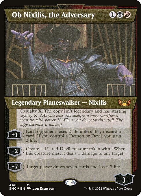 [Foil Etched] SNC 448 Ob Nixilis, the Adversary (Showcase - Foil Etched) M
