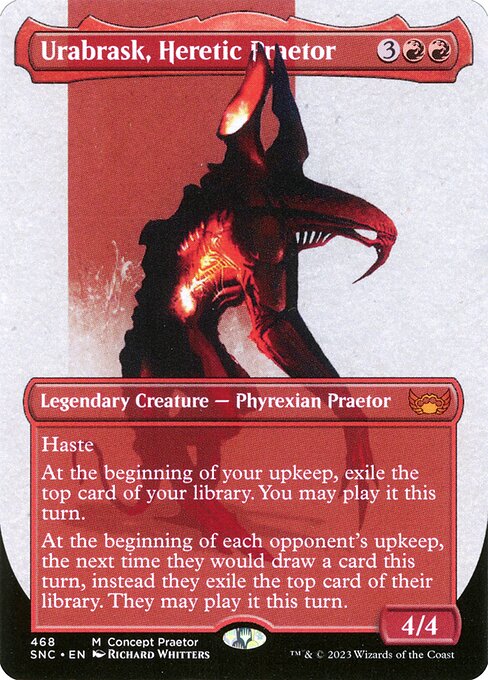 [Foil] SNC 468 Urabrask, Heretic Praetor (468 - Borderless Concept Praetor) M