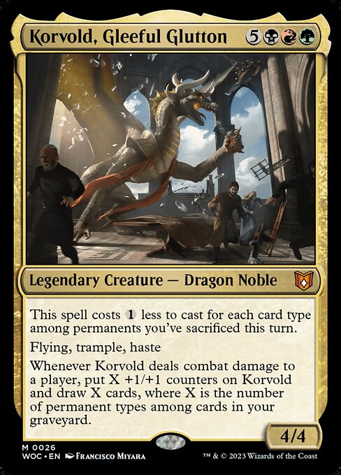 [Foil] WOC 026 Korvold, Gleeful Glutton M