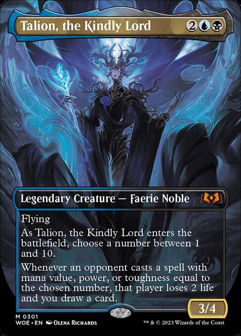 [Foil] WOE 301 Talion, the Kindly Lord (Borderless) M