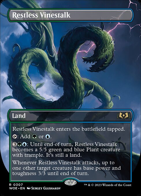 [Foil] WOE 307 Restless Vinestalk (Borderless) R