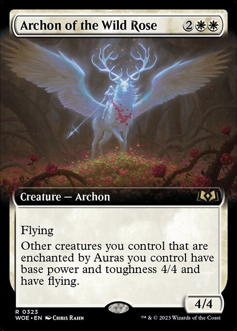 [Foil] WOE 323 Archon of the Wild Rose (Extended Art) R