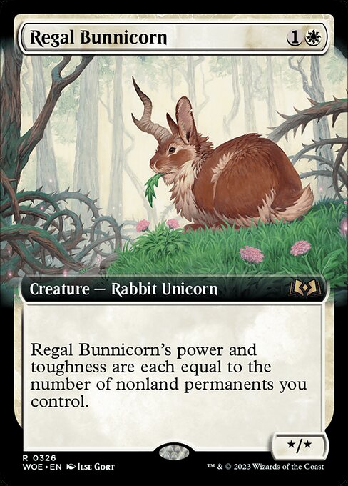 [Foil] WOE 326 Regal Bunnicorn (Extended Art) R