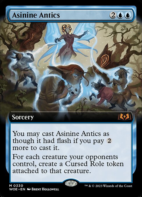 [Foil] WOE 330 Asinine Antics (Extended Art) M