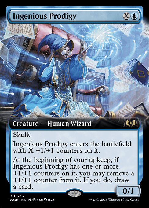 [Foil] WOE 333 Ingenious Prodigy (Extended Art) R