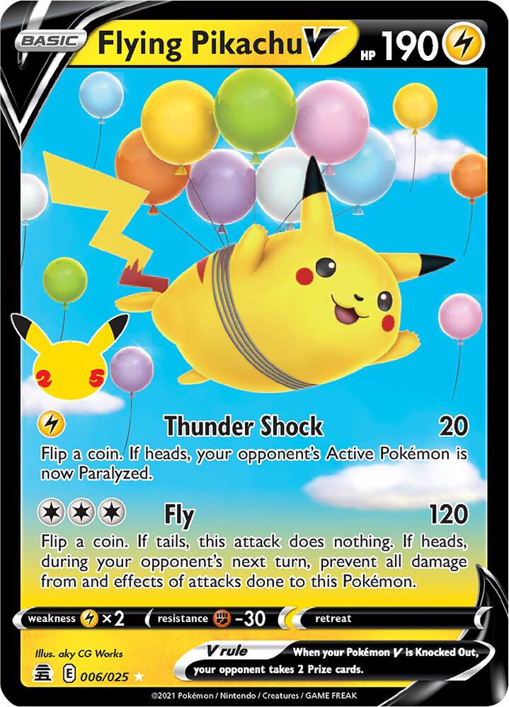 CEL 006/025 Flying Pikachu V SR
